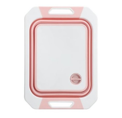 Collapsible Cutting Board Portable Sink Silicone Wash Basin Tub Camping Veggies