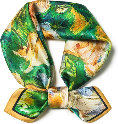 100% Mulberry Silk Scarf 25.6''x25.6'' Square Women Neckerchief Headscarf - Lightw