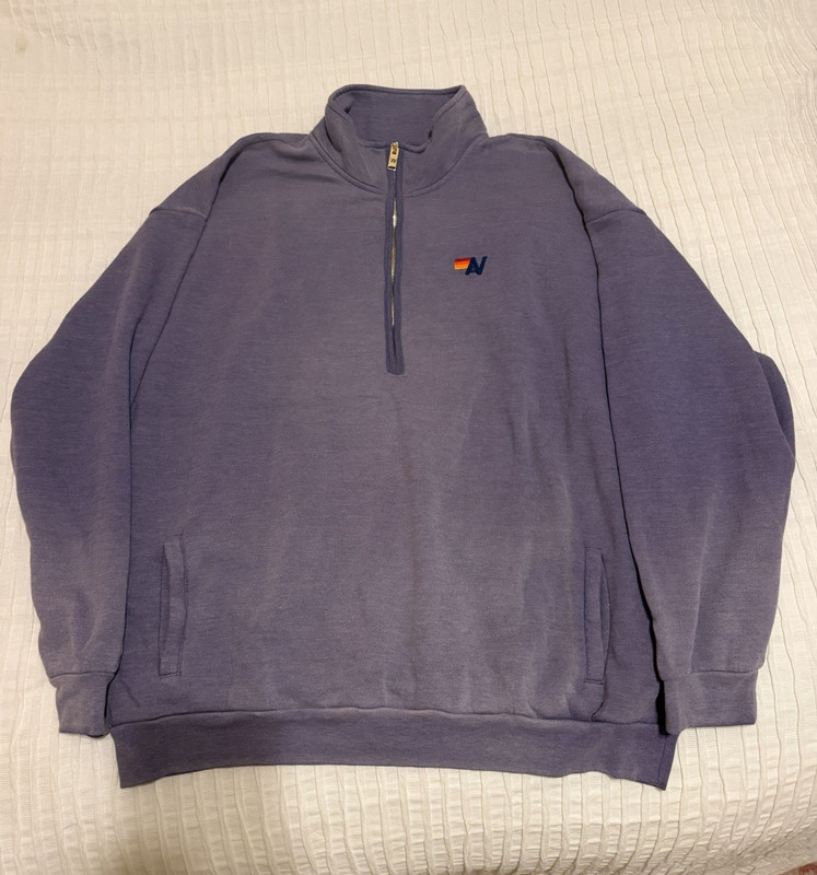 Aviator Nation Men's Fleece 1/4 Zip Pullover Sweatshirt Embroidered Logo XL
