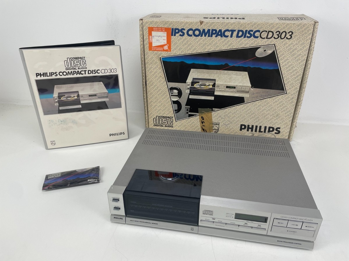 Philips CD303 CD Player – Mint Condition – Original Box & Manual