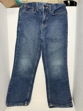 Cat  Jack Boys Jeans Sz 8 Relaxed Straight Dark Wash Adjustable Waist