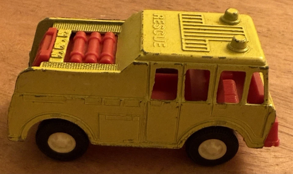 TootsieToy Diecast Rescue Equip. Truck SWAT Yellow Made in USA Vintage Antique - Image 2 of 4