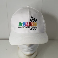 DeVilbiss Superfinish 200 Hat OTTO Cap Men's Snapback White Racing Embroidered