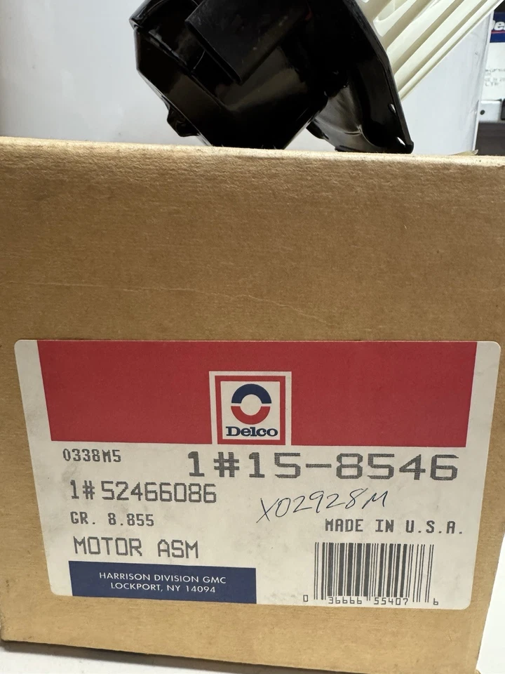 Nuevo conjunto de motor soplador GM ACDelco #15-8546 para Cheverolet/GMC 52466086 Foto 2 de 4