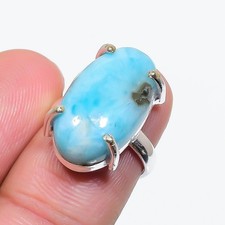 Caribbean Larimar 925 Sterling Silver Jewelry Ring Size 6 U602