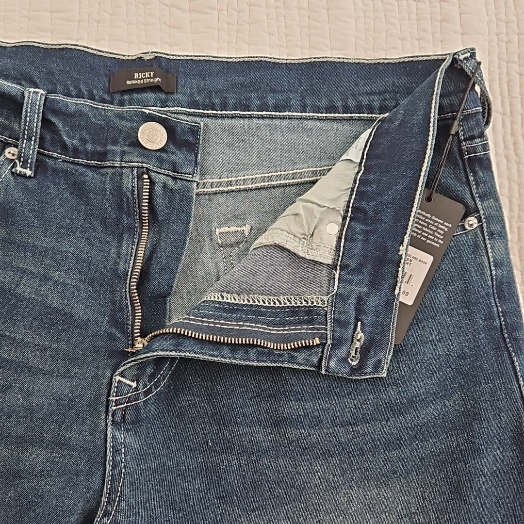 True Religion Ricky Jeans Men's 36x34 Med Wash Relaxed Straight Leg NEW NWT thumbnail 14