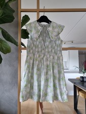 **GANNI** Floral Print Silk Cotton Ruched Mini Dress Size 34