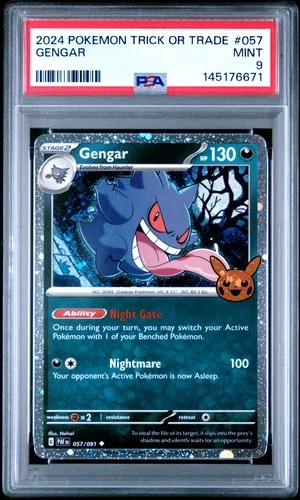 2024 POKEMON TRICK OR TRADE #057 GENGAR PSA 9