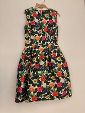Vintage Floral Oscar de la Renta Midi Dress