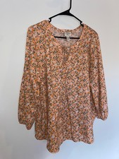 St Johns Bay Floral Pink Women's Top Size XL - PINK NOT ORANGE