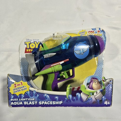 #ad Disney Pixar Toy Story Buzz Lightyear Aqua Blast Spaceship Water Gun Toy 2 in 1 $27.99