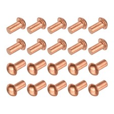 30Pcs 5/16" x 5/8 " Round Head Copper Solid Rivets Fasteners