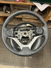 2012-2015 Honda Civic Steering Wheel Assembly Black Leather Oem