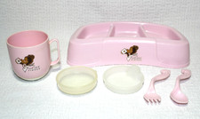 Vintage 1960s Tommee Tippee Baby/Toddler Feeding Set Sippy Cup Tray Fork  Spoon