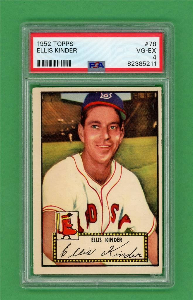 1952 Topps #78 Ellis Kinder * PSA VG-EX 4 * Boston Red Sox vintage baseball card