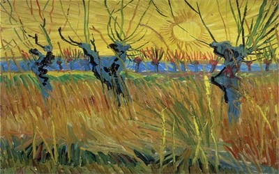 Hand-painted Oil Painting Vincent van Gogh Pollard Willows With Setting Sun