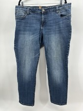 KUT from the Kloth Ankle Straight Leg Jeans Women's 16W Plus Blue Denim AD34