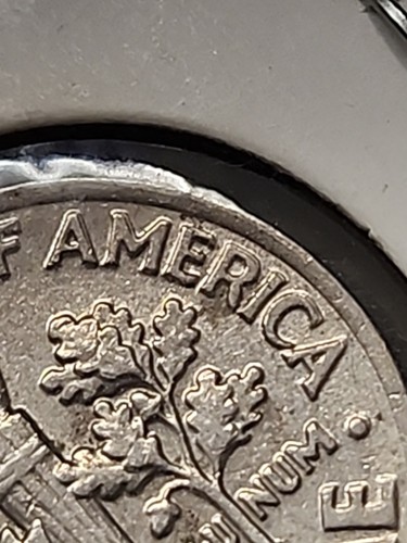 1990 P Roosevelt Dime Off Centered Rim & Major Reverse Doubling Minting Error - Picture 6 of 14