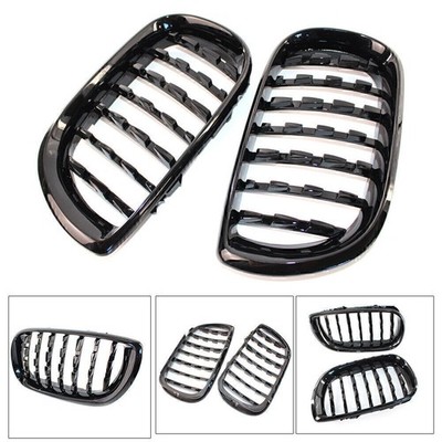 Diamond Metero Front Kidney Grille Grill For BMW E46 4D 2002-2005 03 Gloss Black