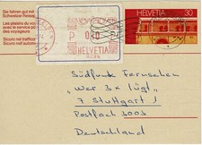 Switzerland 1973 Postal Stationery Postcard Used Postal Stationery Postcard Birsfelden