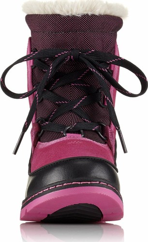 New Sorel Tivoli III CAMO Pink Black Waterproof Big Kids winter Boots Sz 3 Girl - Picture 4 of 10
