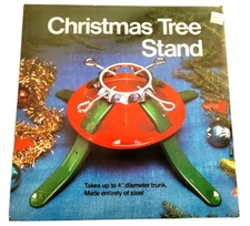 Vintage NEW NOS National Metal Industries Christmas Tree Stand, 22" Leg Span USA