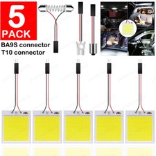 5 X 48 Smd Cob White Panel Led T10 Car Interior Panel Light Dome Lamp Bulbs Us