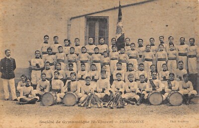 Carte Postale Ancienne Carcassonne - Aude - Venue D'un Camarade - Années 1900