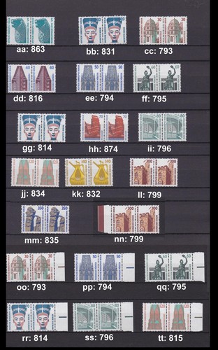 Berlin ex 793 - 874 borde superior, borde inferior, pares **; ¡seleccione! #k716 - Imagen 45 de 62