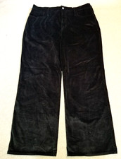 NWT Womens Pants-J.CREW-black "Full-Length Slim Wide Leg in Stretch Velvet"-35