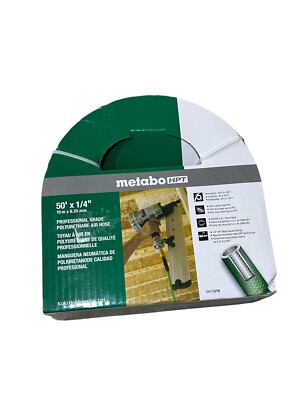 Metabo HPT Air Hose, 1/4-Inch x 50 Ft, Professional Grade Polyurethane, 300 P...