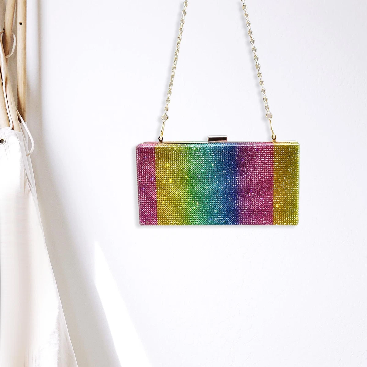 Rainbow evening shop bag