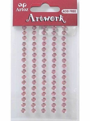 Artoz Red Round Crystals 3mm Craft Embellishment Stickers Card Making