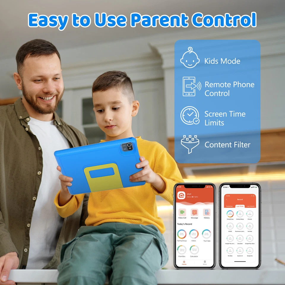 Kids Tablet 10 inch Android 13 Tablet for Kids 2GB + 32GB with Shockproof WIFI - Image 4 of 4