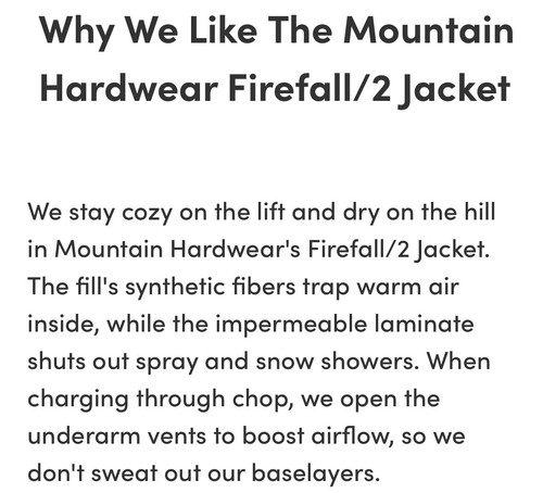 Mountain Hardwear Womens Firefall/2 Jacket Size L Ski Snowboard NICE! NEW! $250! - Picture 11 of 13