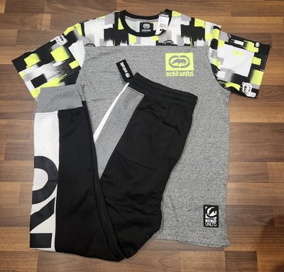 Ecko Unltd. Grey T Shirt / Black Sweatpants/ Lot Of 2/ Mens Size Large 
