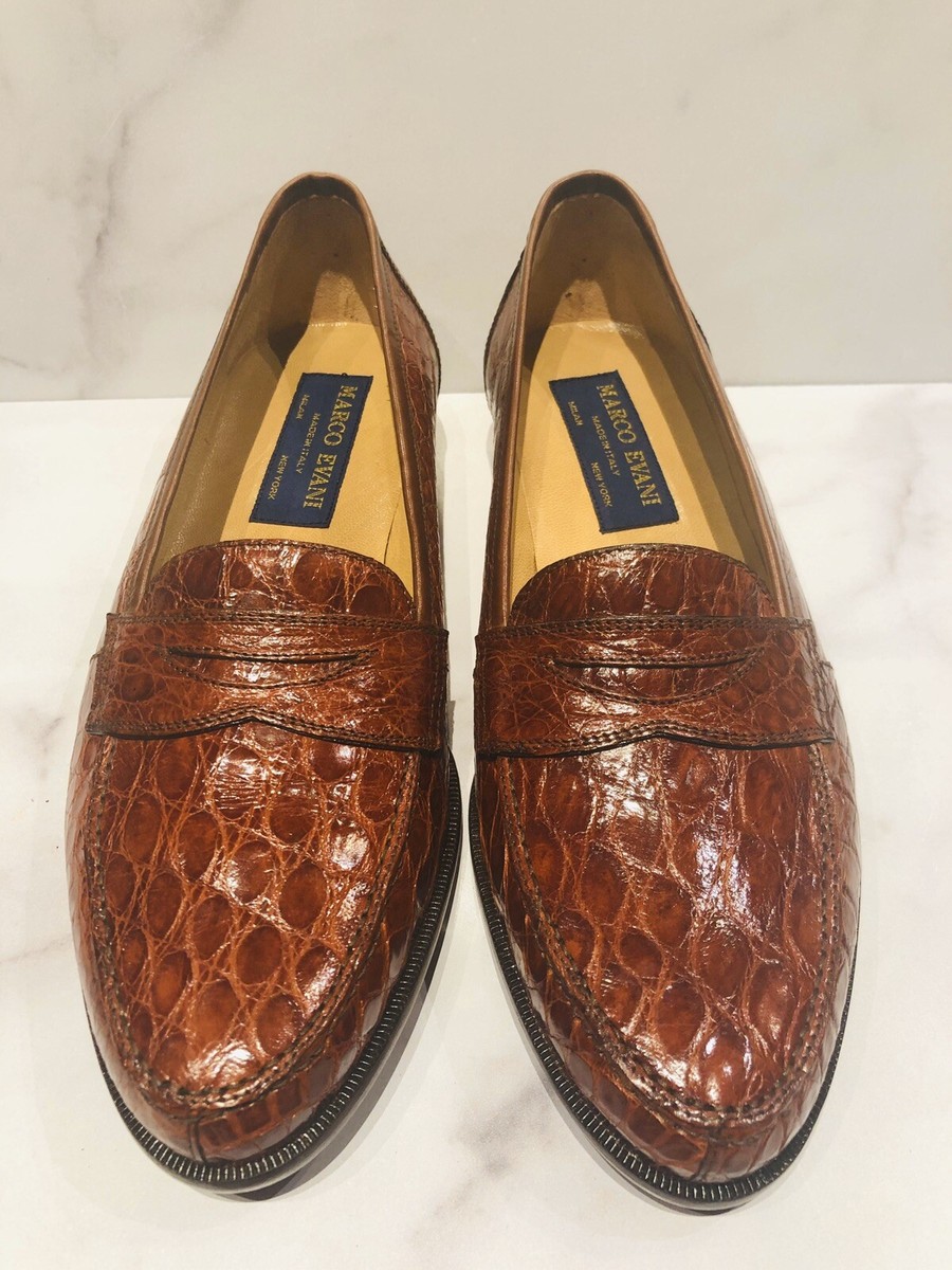 Marco Evani Italy Brown Crocodile Men display picture 3