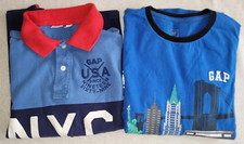GAP Kids NYC Graphic Shirts Size XXL 14-16 Short Sleeve Polo Long Sleeve Lot 2