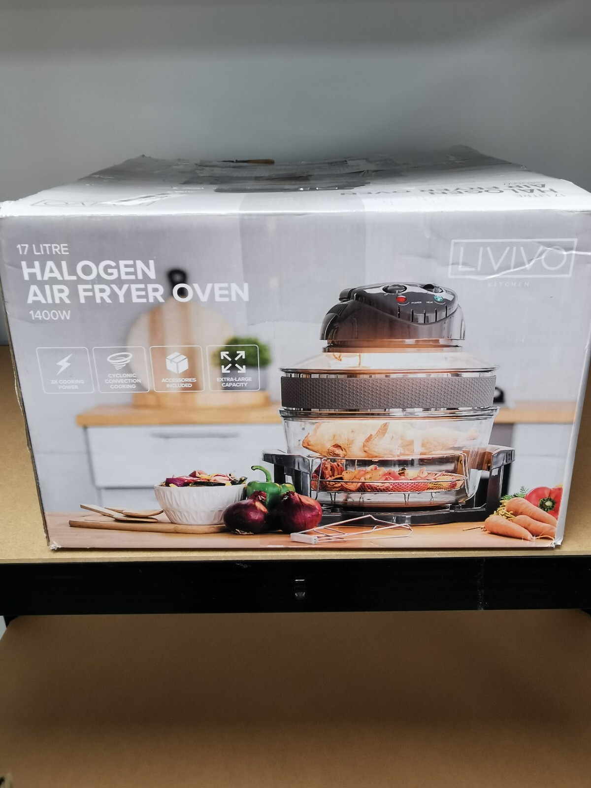 17L Halogen Air Fryer Rotary Convection Oven Multi Cooker Low Fat