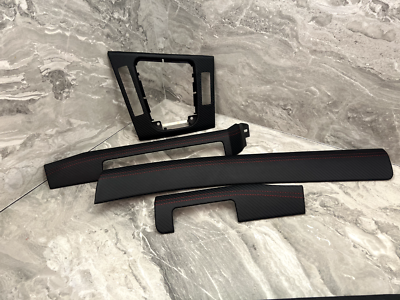 BMW E46 CABRIO Interior trim Set CARBON LEATHER RED STITCHES RHD