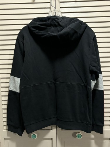Adidas Youth Black/Red Pullover Logo Long Sleeve Hoodie Size L (14-16) Pocket - Picture 6 of 7