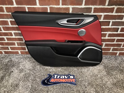17-19 Alfa Romeo Giulia Driver Side Front Door Panel, Red, Door Trim Card