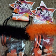 HALLOWEEN Kayla Star Feathered Purse W/ Ponytail Holders, Pony Os ,  Hair Clip