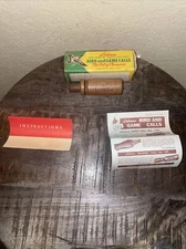 Vintage Lohman Hand-Made Wooden Bird call Predator? Original Box, Instructions!