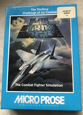 Vintage 1986 ATARI ST Air Combat Fighter Simulation Game - F-15 STRIKE EAGLE