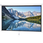 Diagonal Projection Projector Screen Hd Manual Pull Down Home Theater 100" 16:9