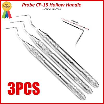 X3 Periodontal Probe CP15 Single Ended Color Coded Marking Dental Instruments
