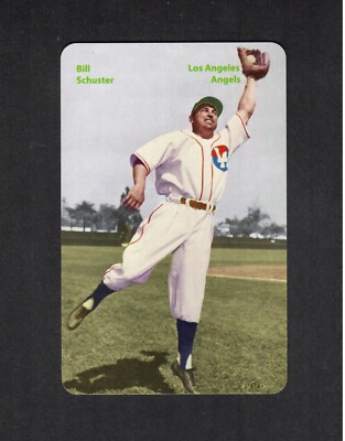 BILL SCHUSTER, 1947 Los Angeles Angels/PCL FIRST PRINTING Aldana 2020 color card