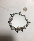Art Deco Era Vintage Sterling Silver Heavy Cloisonne Bead Adjustable Bracelet — photo 8