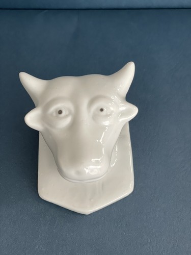 Seltenes 4er Set Keramik Tierköpfe für Wanddekor oder Kleiderbügel - Bild 9 von 20